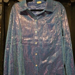 POL Shimmering Blue and Pink Top